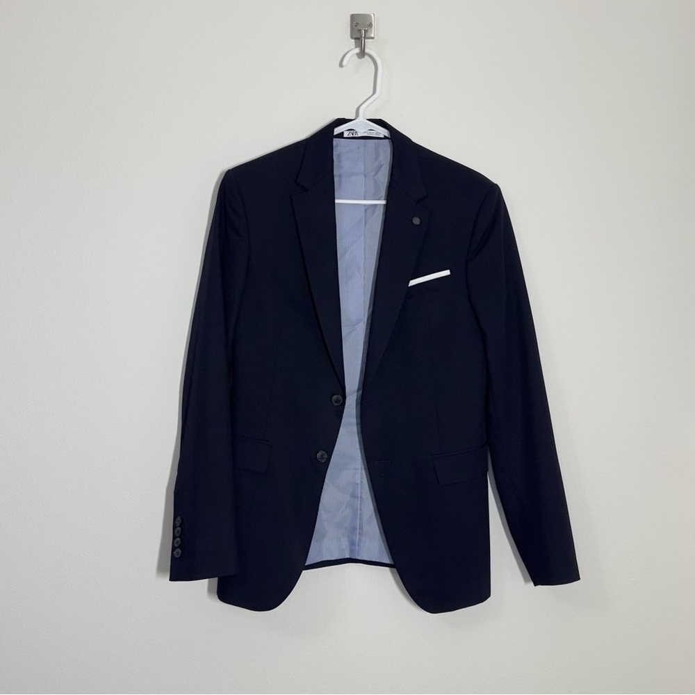 Navy Blue Blazer and Trouser Set